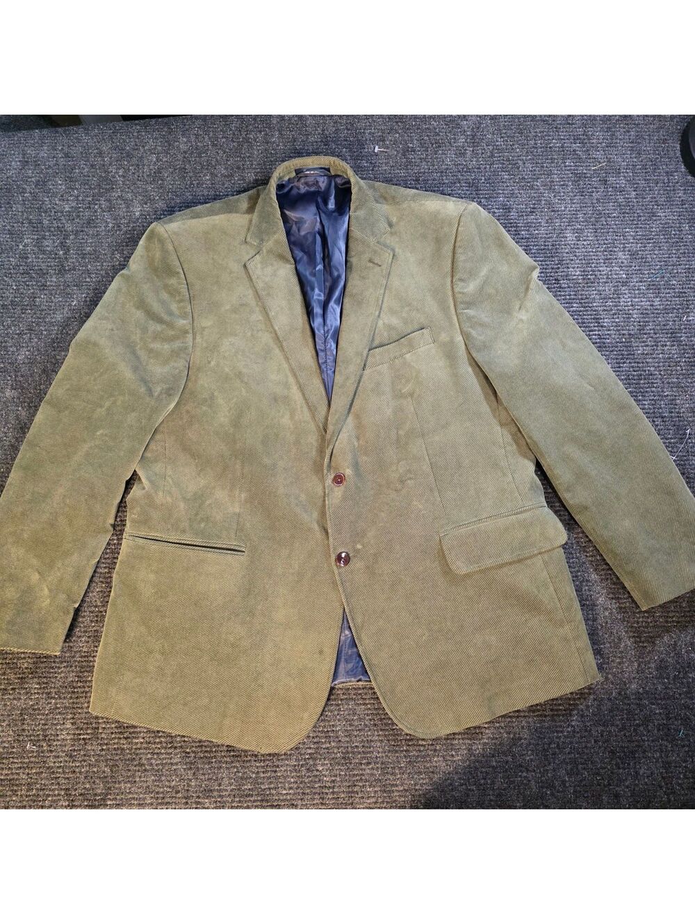 Lands' End Classic Clothing Sutton Traditional Fit Olive Green Corduroy Blazer